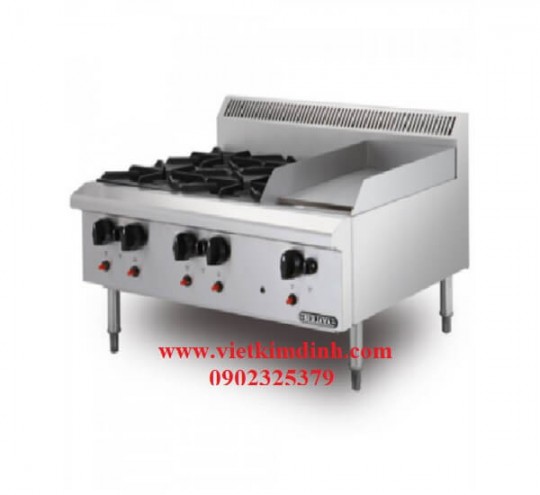 Bếp âu 4 họng + chiên bề mặt